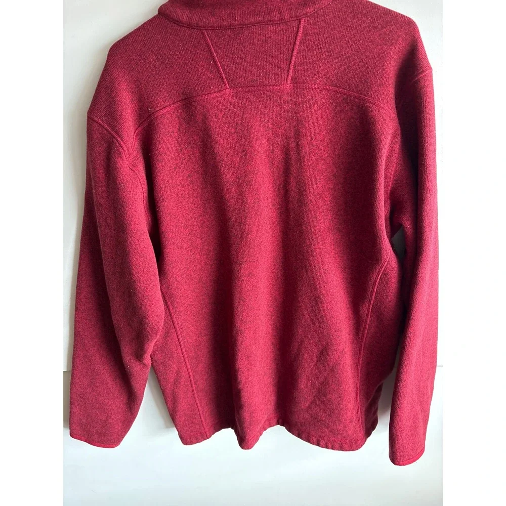 The North Face Gordon Lyons‎ Red Heather Fleece ¼ Zip Pullover Men's XL